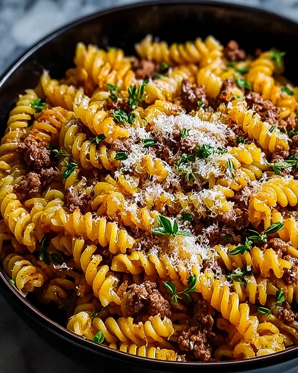One Pot Beef and Cheddar Ranch Pasta Recipe - Recipe Image