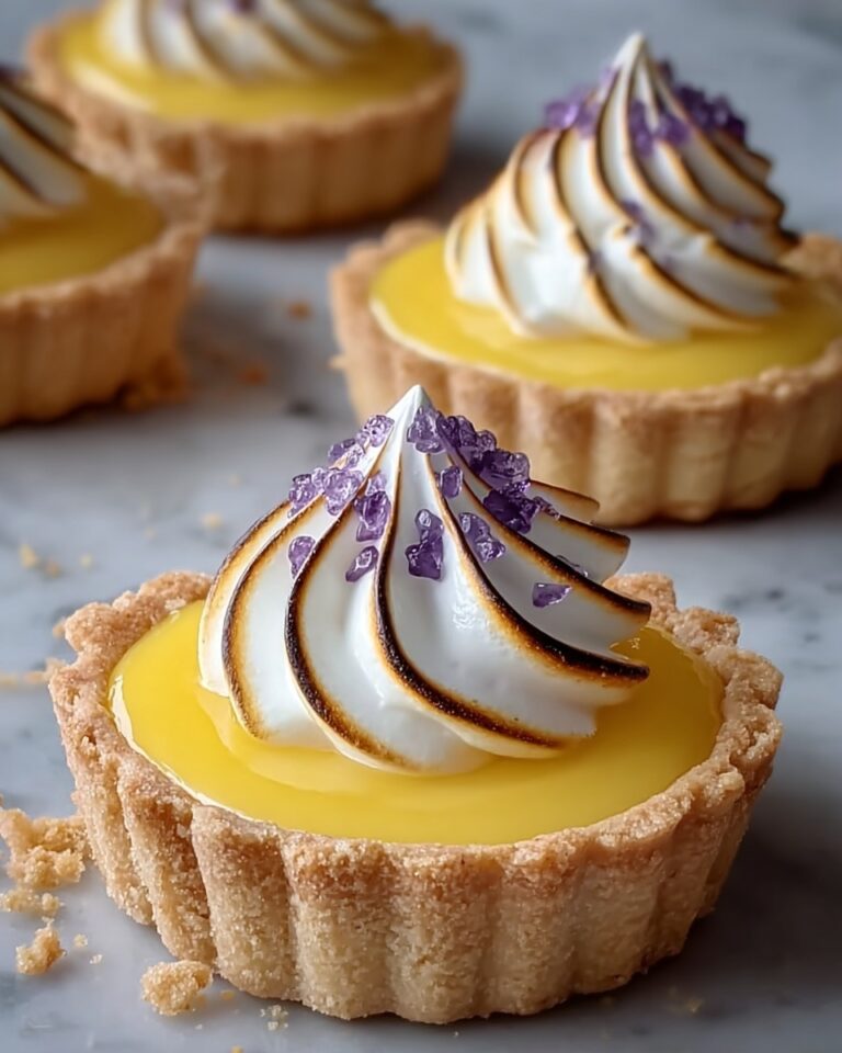 Elegant Mini Lemon Tart with Lilac Meringue Recipe