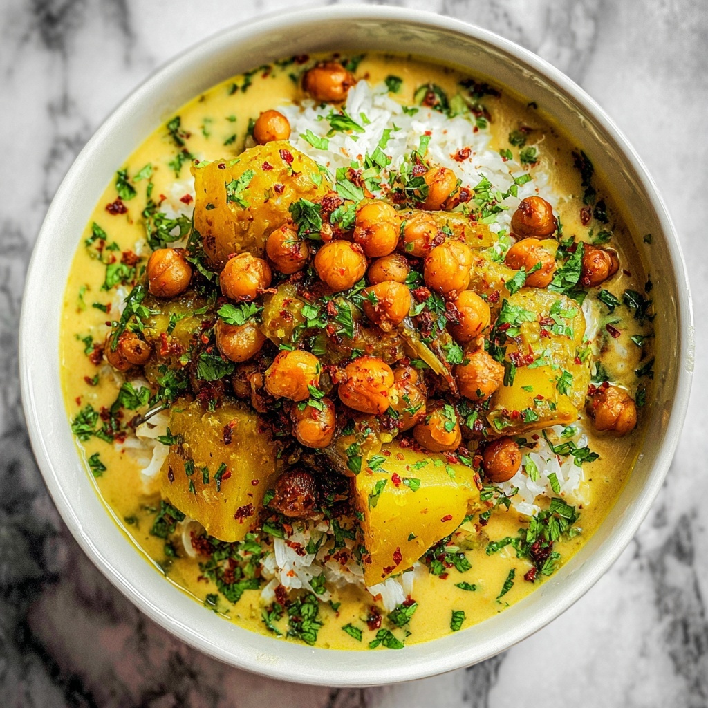 Kohlrabi Curry with Roasted Chickpeas Recipe - Recipe Image