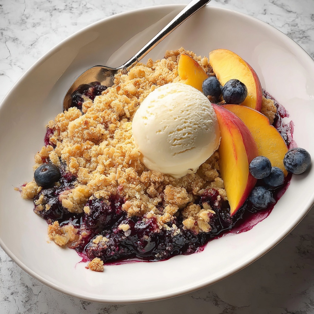 Blueberry Peach Crumble Recipe - Recipe Image