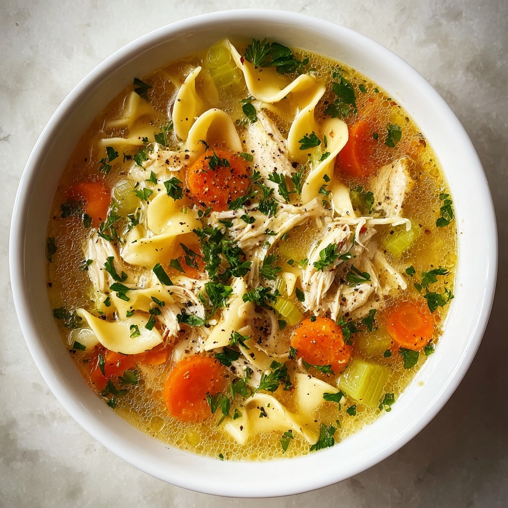 Crockpot Chicken Soup with Egg Noodles and Fresh Herbs Recipe - Recipe Image
