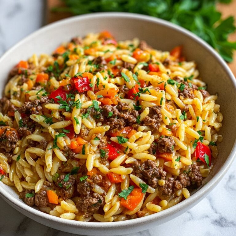 Savory Ground Beef Orzo Recipe