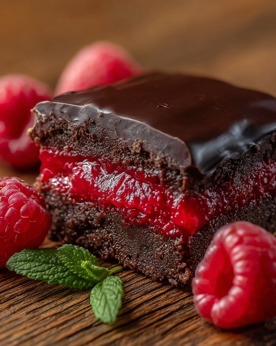 Raspberry Chocolate Poke Cake Recipe - Recipe Image