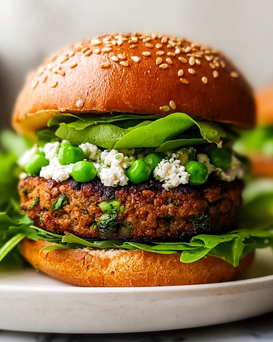 Sweet Pea and Feta Cheese Burgers: A Flavorful Twist Recipe - Recipe Image
