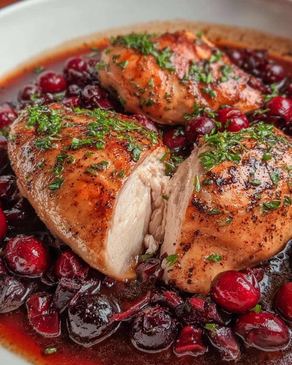 Savory Roast Turkey Breast with Saucy Cranberry Bliss Recipe - Recipe Image