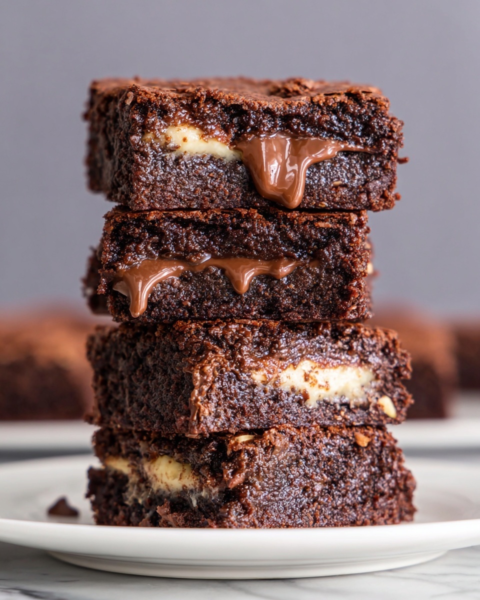 Nutella Stuffed Brownies Recipe - Recipe Image
