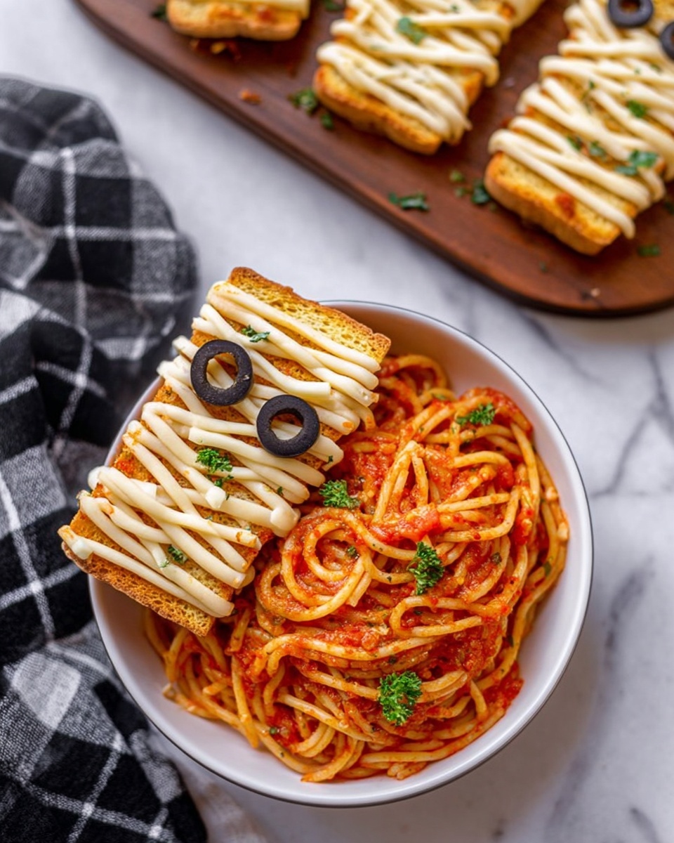 Mummy Garlic Bread Recipe - Recipe Image