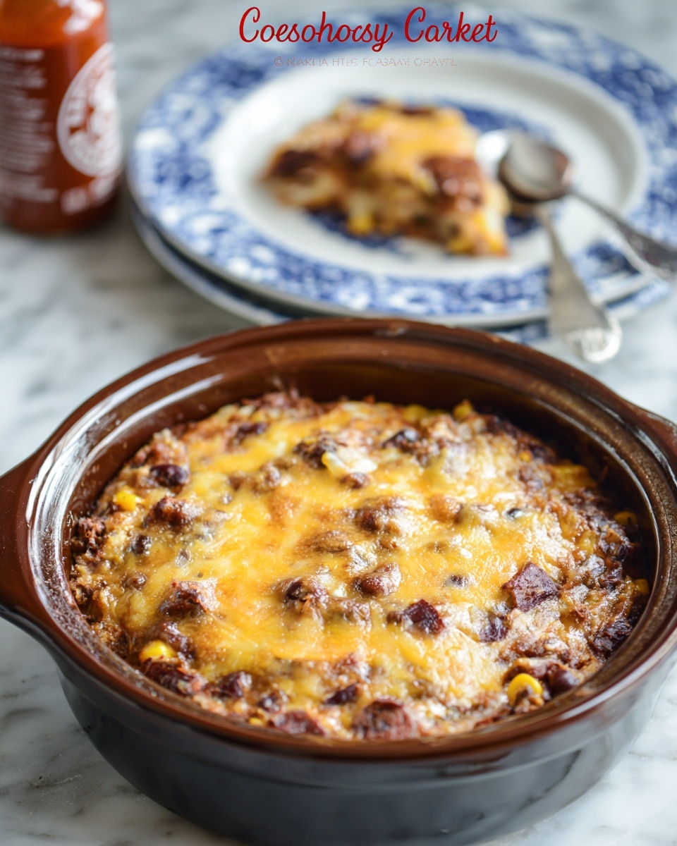 Cheesy Crockpot Cowboy Casserole Recipe - Recipe Image