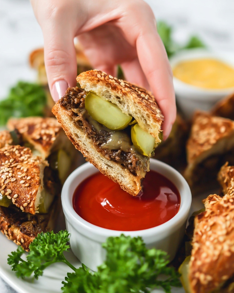 Cheeseburger Crescent Ring Recipe - Recipe Image