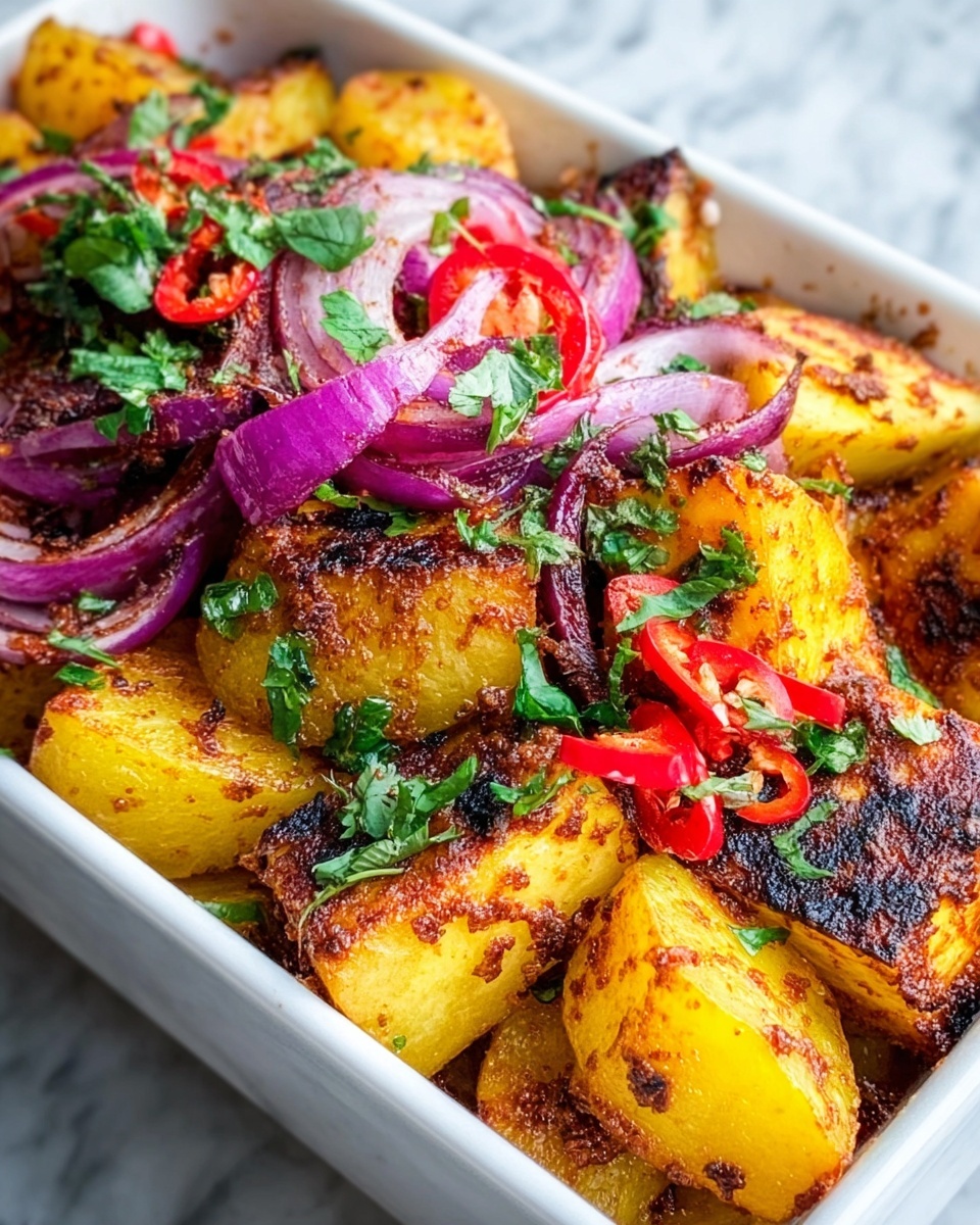 Perfectly Spiced Masala Roast Potatoes Recipe - Recipe Image