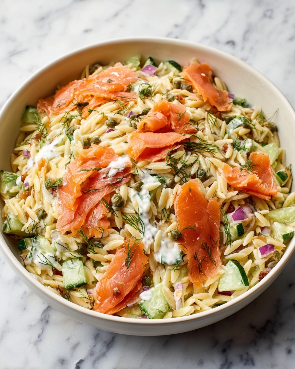 Smoked Salmon Orzo Salad Recipe - Recipe Image
