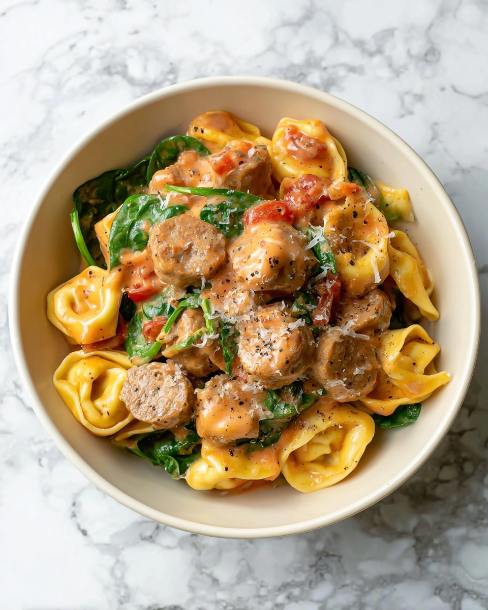 One Pan Tortellini with Sausage Recipe - Recipe Image