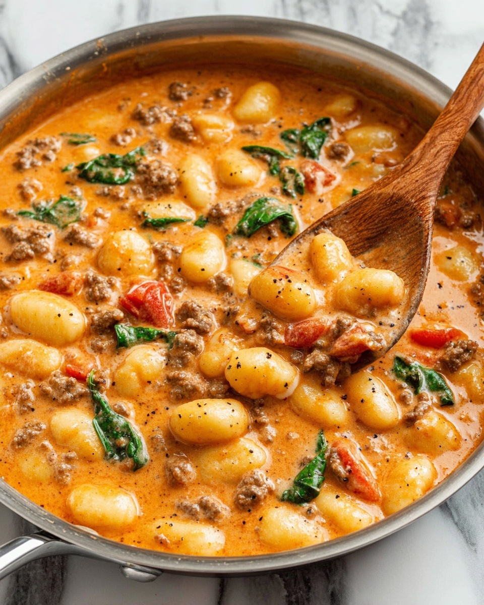 One Pan Creamy Gnocchi with Sausage Recipe - Recipe Image