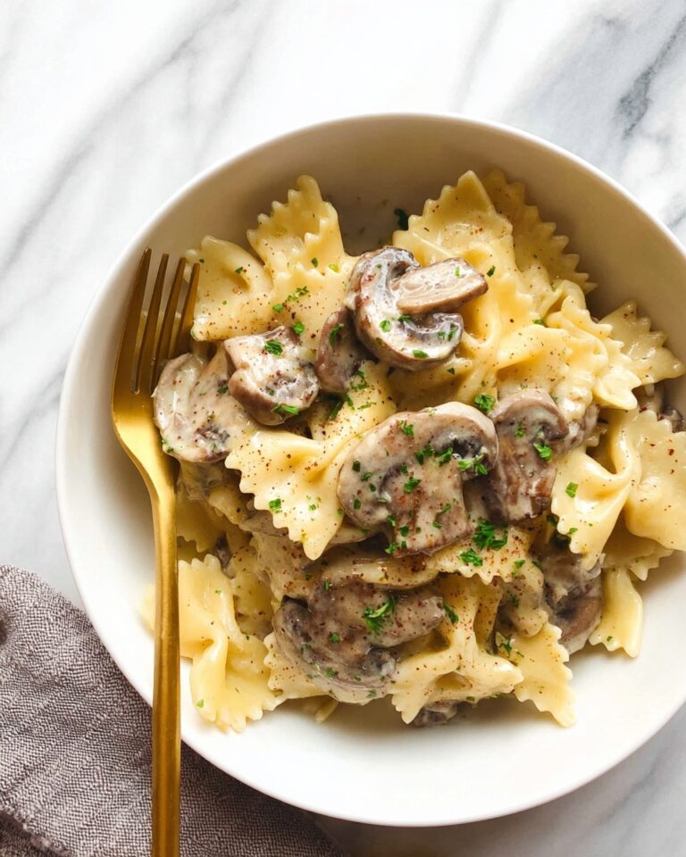 Creamy Mushroom Stroganoff with Egg Noodles Recipe