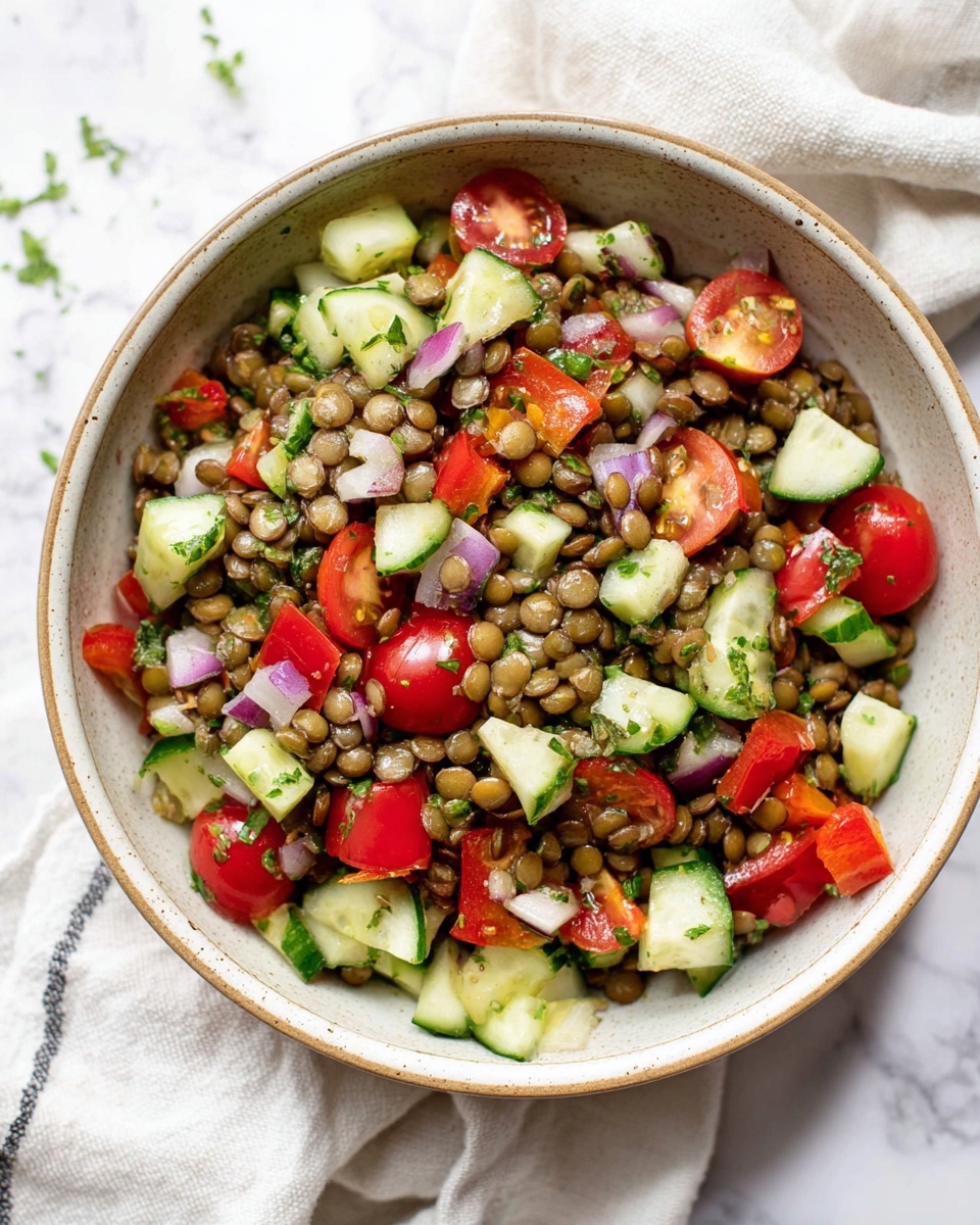 Fresh and Easy Green Lentil Salad Recipe - Recipe Image