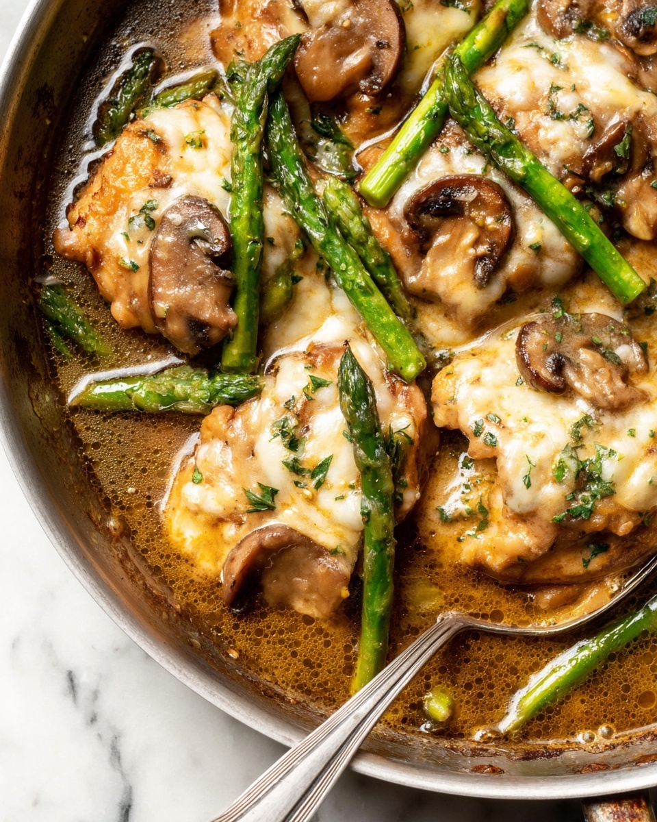 Chicken Madeira with Mushrooms and Asparagus Recipe - Recipe Image