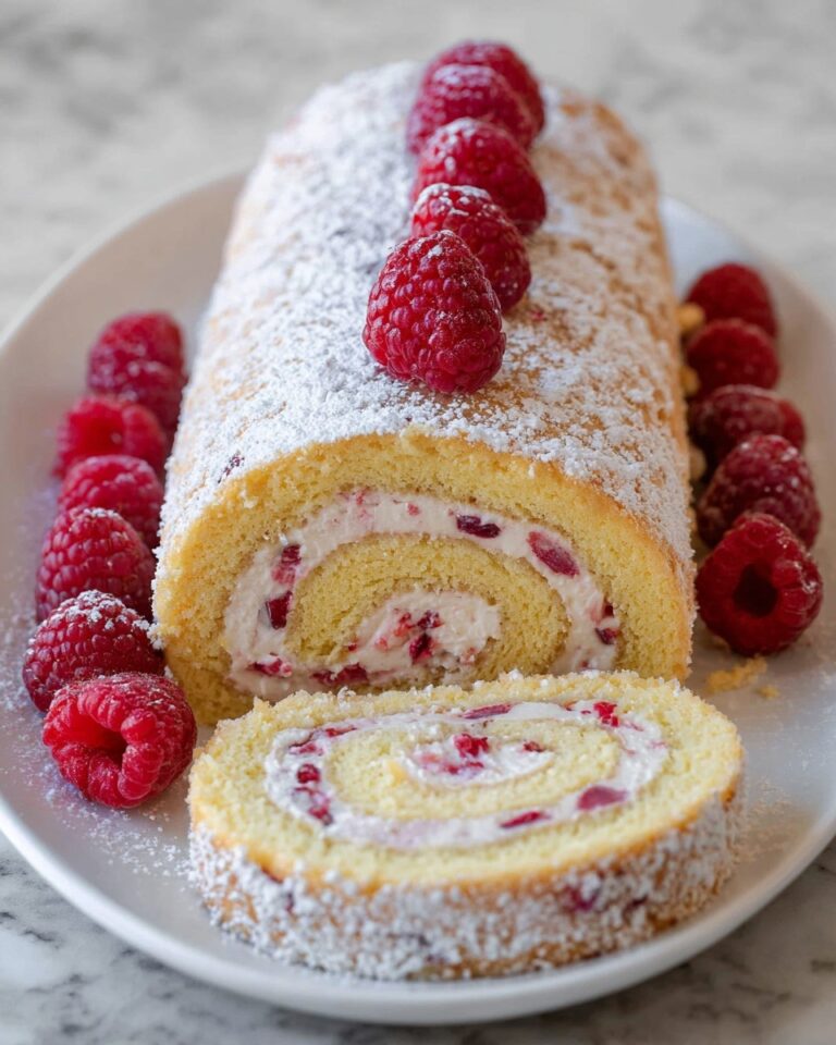 Raspberry Swiss Roll Cake Recipe