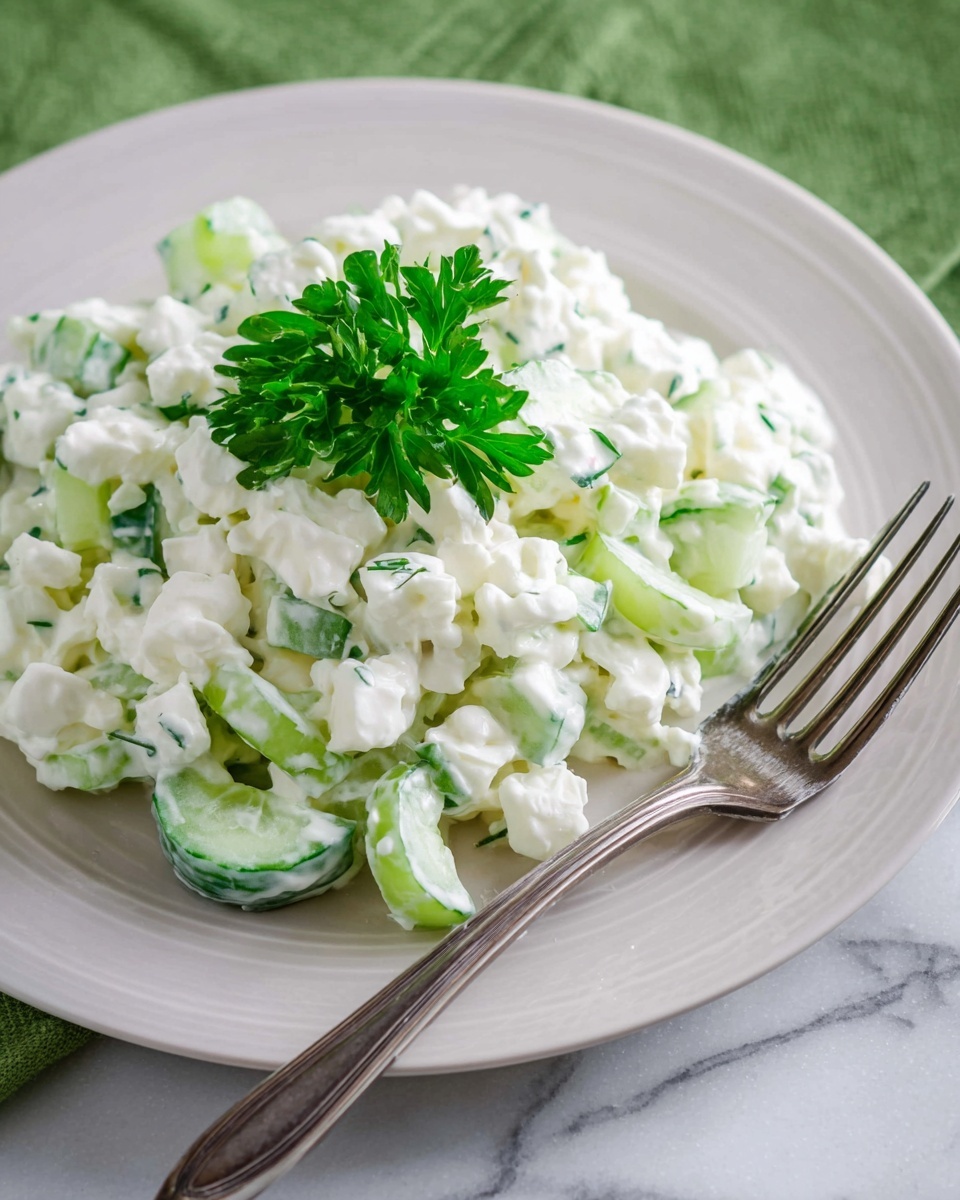 Cauliflower Cucumber Salad with Sour Cream and Greek Yogurt Dressing Recipe - Recipe Image