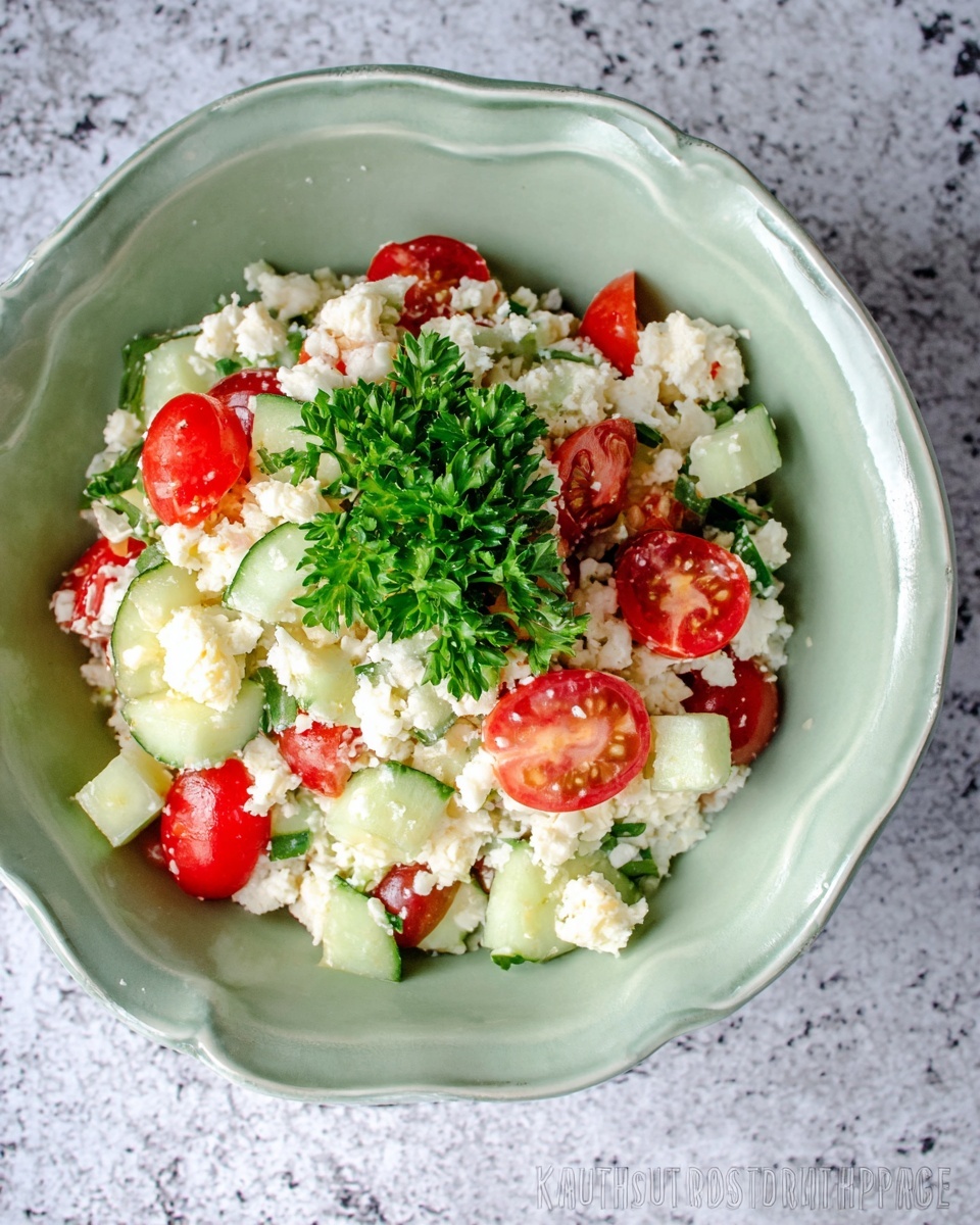 Cauliflower Cucumber and Tomato Salad Recipe - Recipe Image