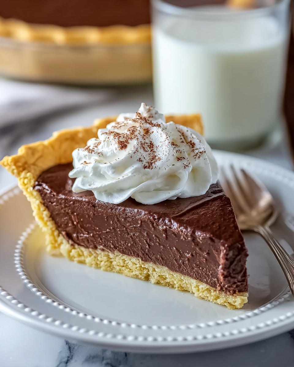 Old-Fashioned Chocolate Pie: A Rich and Creamy Classic Dessert Recipe - Recipe Image