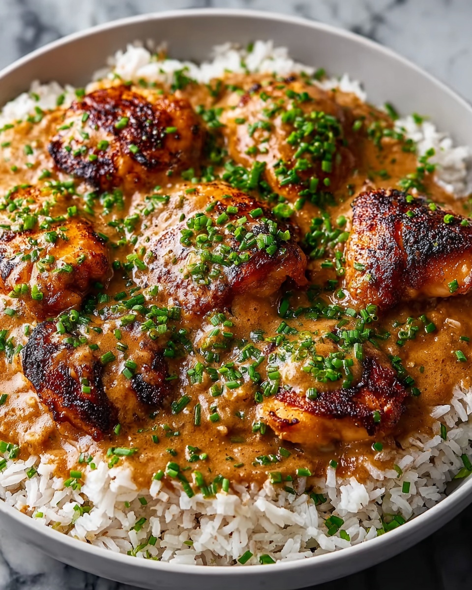 Smothered Chicken and Rice Recipe - Recipe Image
