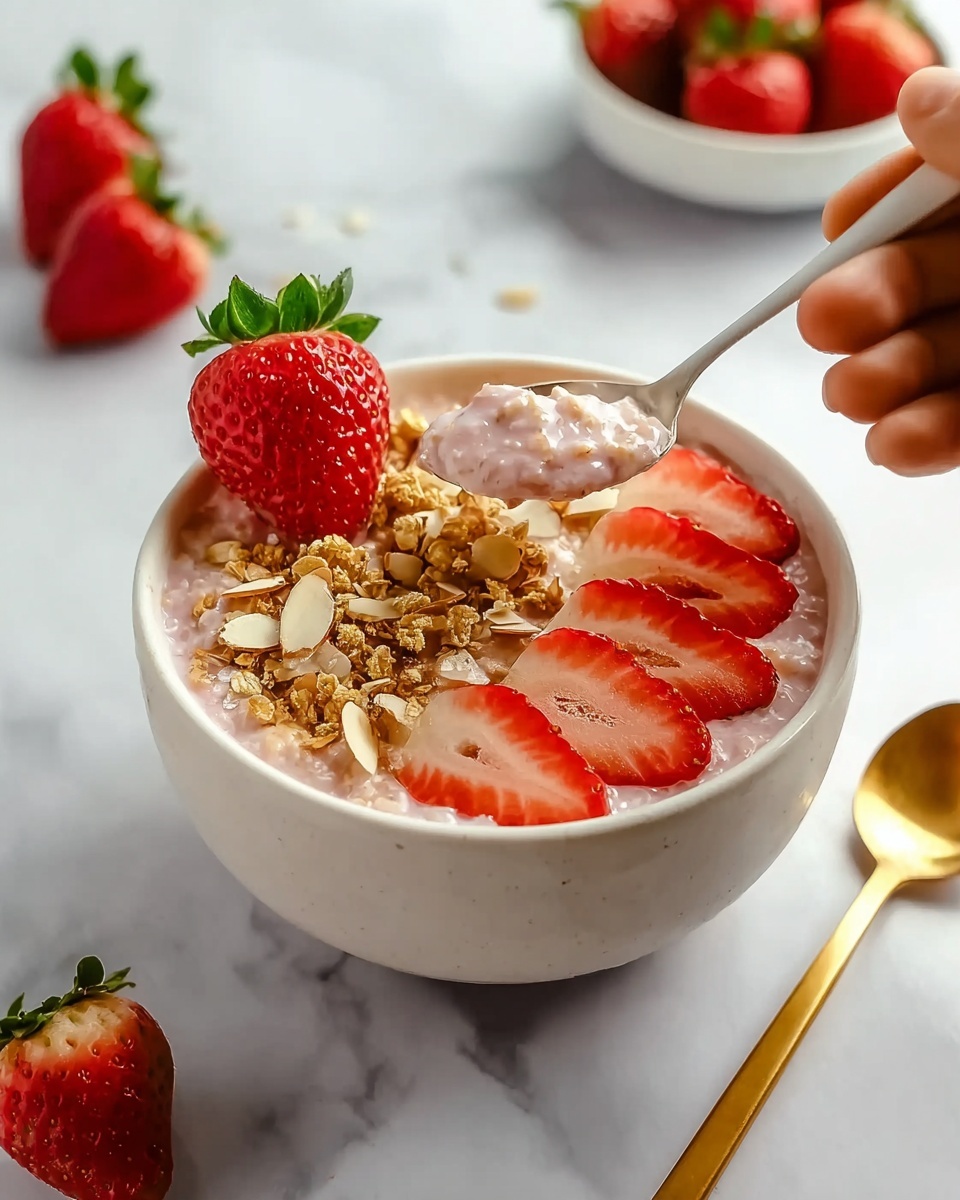 Strawberry Cheesecake Overnight Oats Recipe - Recipe Image