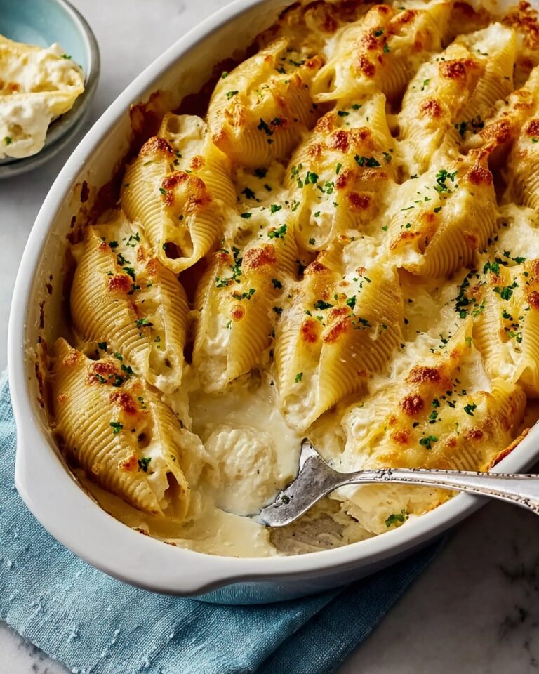 Creamy Chicken Alfredo Stuffed Shells Recipe