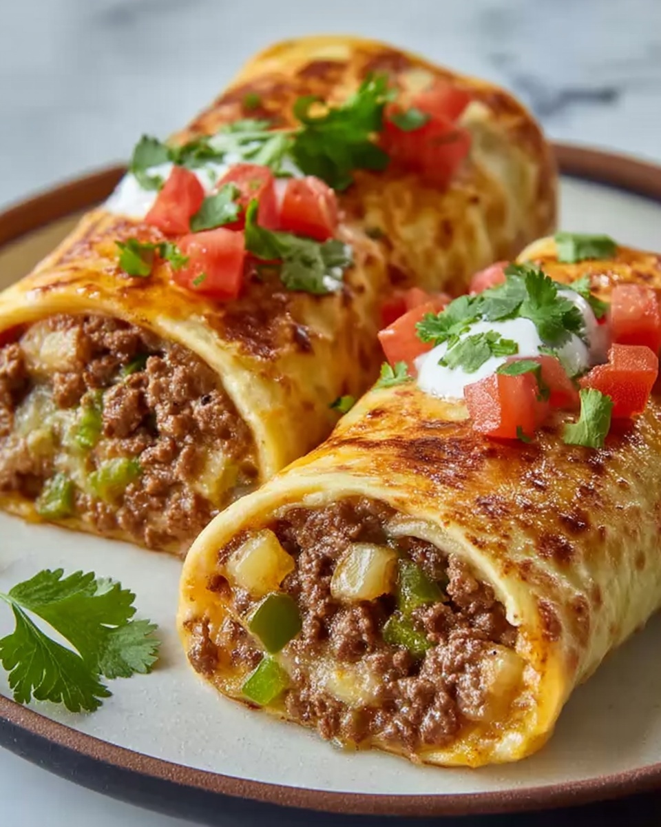 Beef and Cheese Chimichangas Recipe - Recipe Image