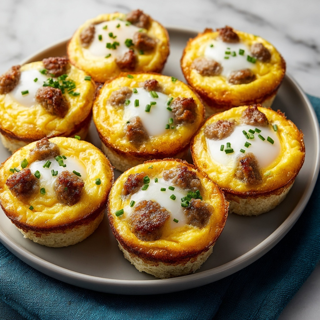Savory Sausage and Cheese Breakfast Muffins Recipe - Recipe Image
