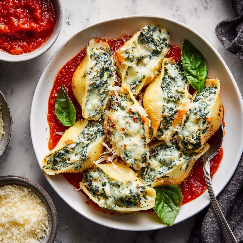 Spinach and Ricotta Stuffed Shells Recipe - Recipe Image