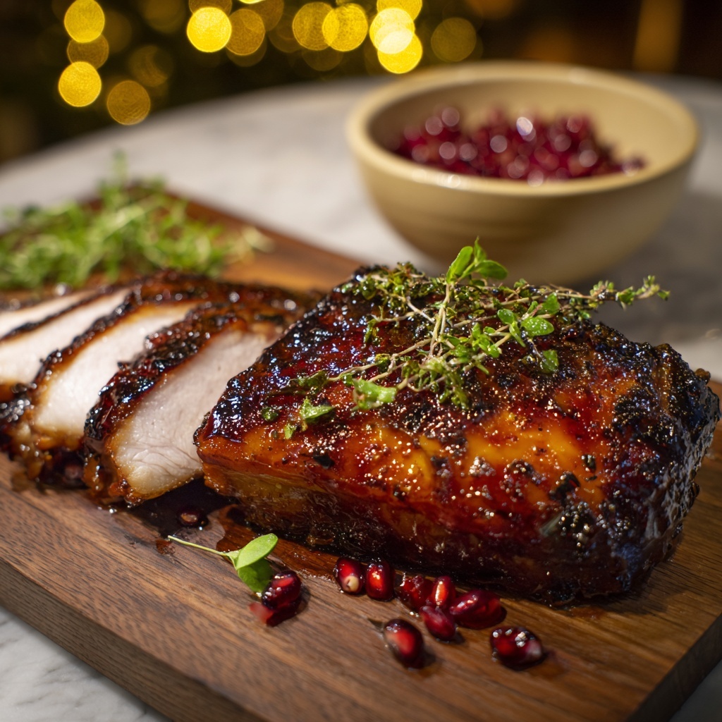 Maple-Glazed Boneless Herb-Rubbed Turkey Breast Recipe - Recipe Image