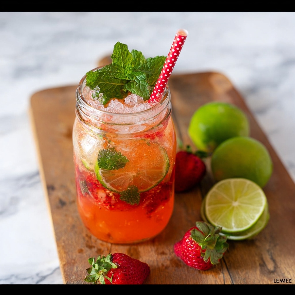 Strawberry Mojito Mocktail Recipe - Recipe Image