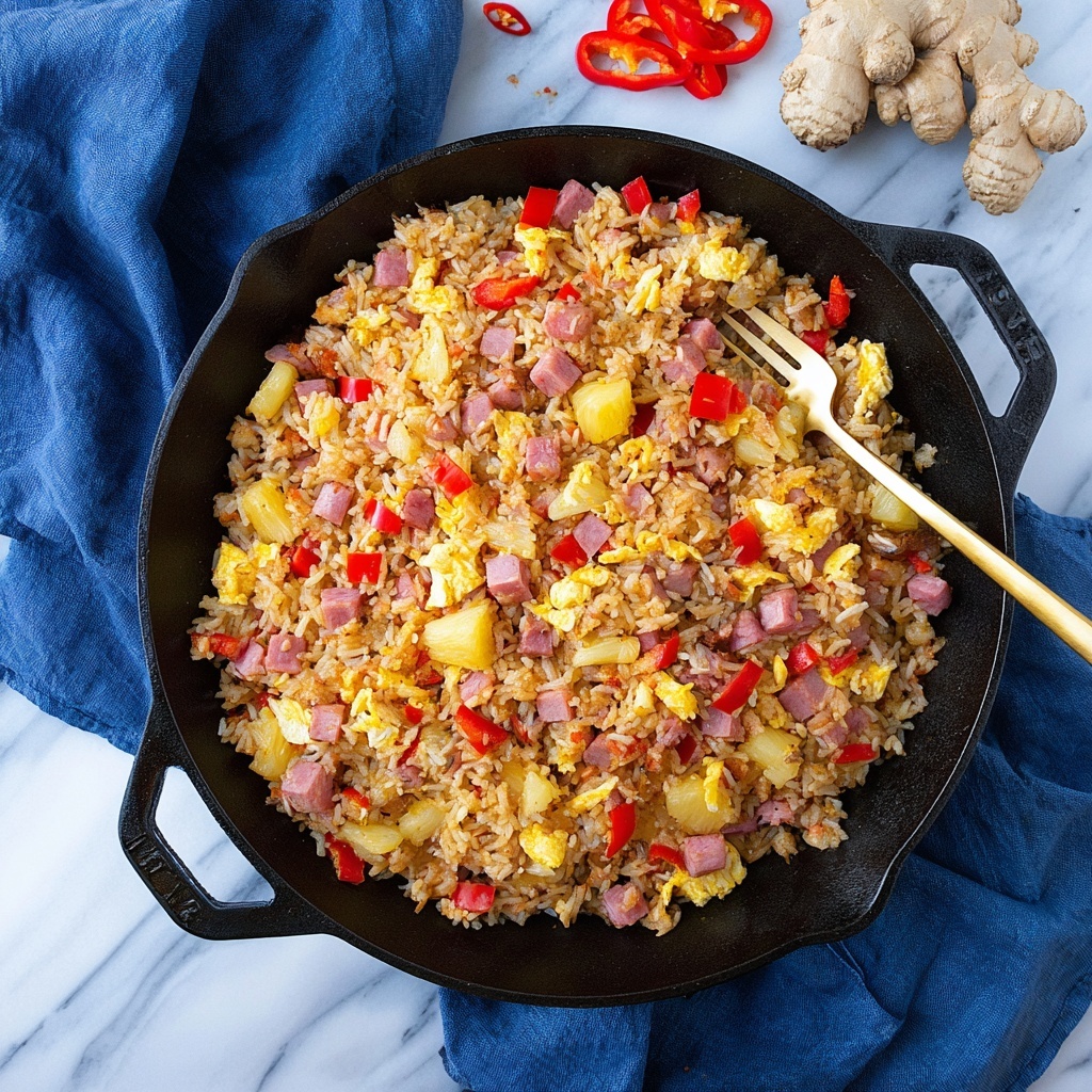 Ham Fried Rice with Pineapple Recipe - Recipe Image