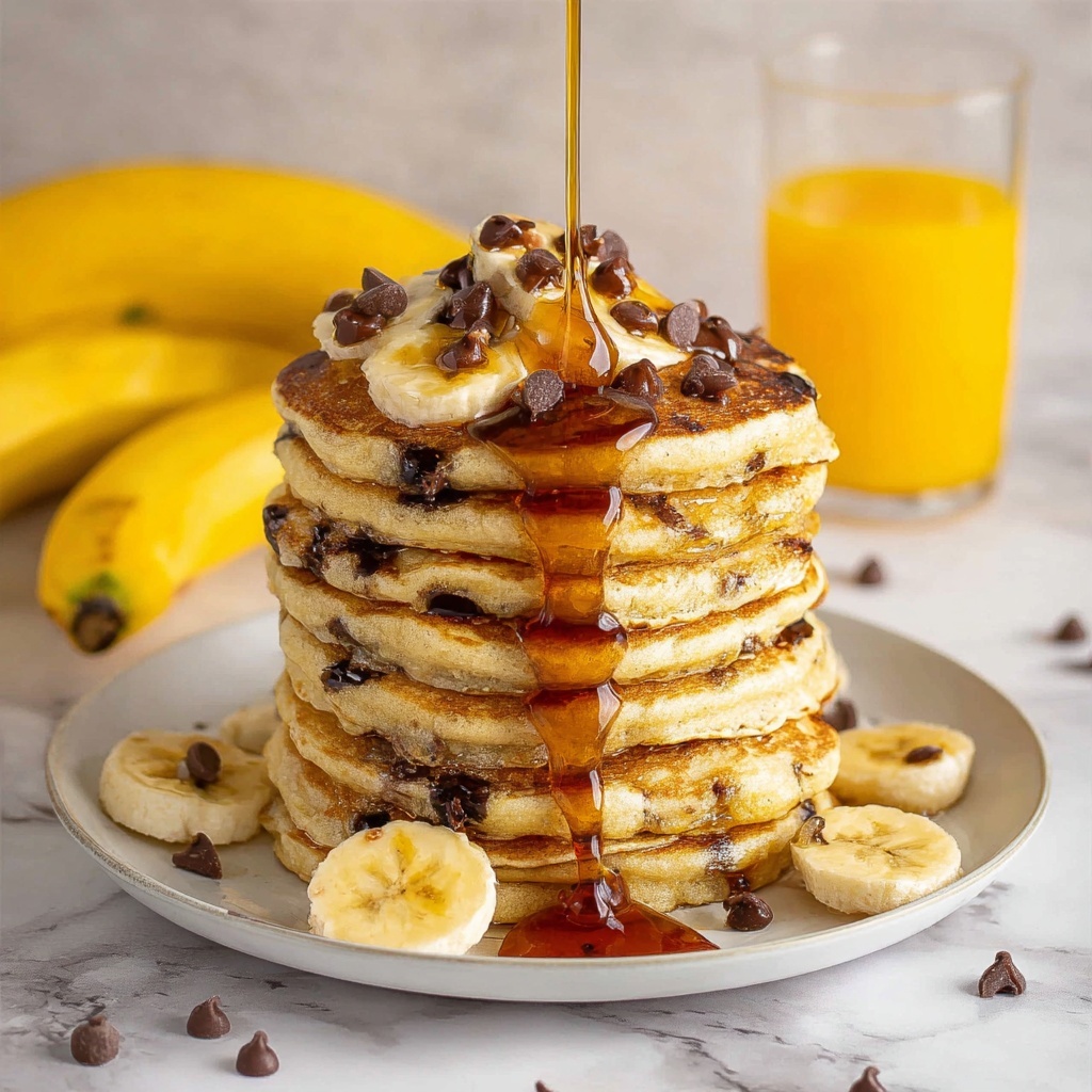 Banana Chocolate Chip Pancakes Recipe - Recipe Image
