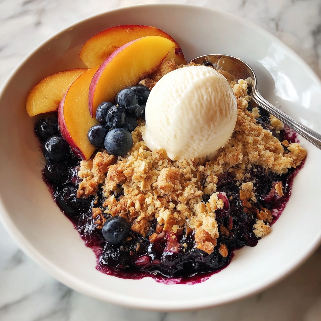 Blueberry Peach Crumble Recipe - Recipe Image