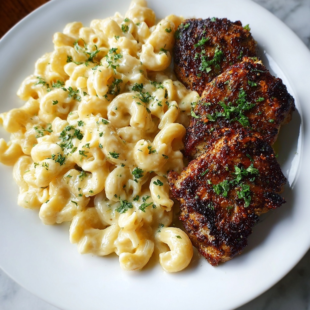Spicy Honey Chicken with Creamy Mac and Cheese Recipe - Recipe Image