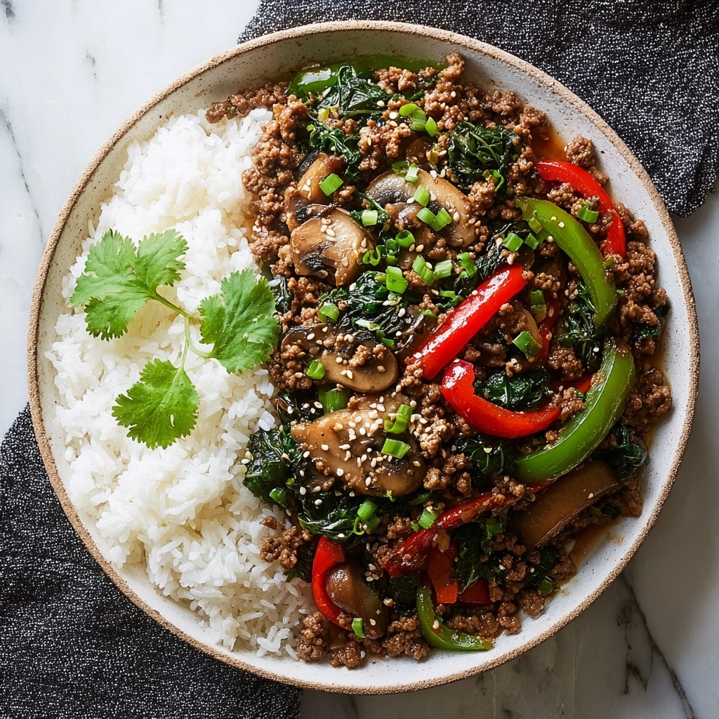 Savory Asian-Style Ground Chicken Stir-Fry Recipe - Recipe Image