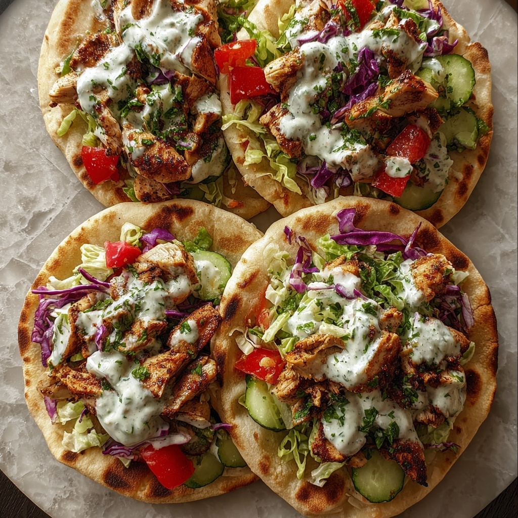Sheet Pan Chicken Pitas with Fresh Herb Ranch Slaw Recipe - Recipe Image