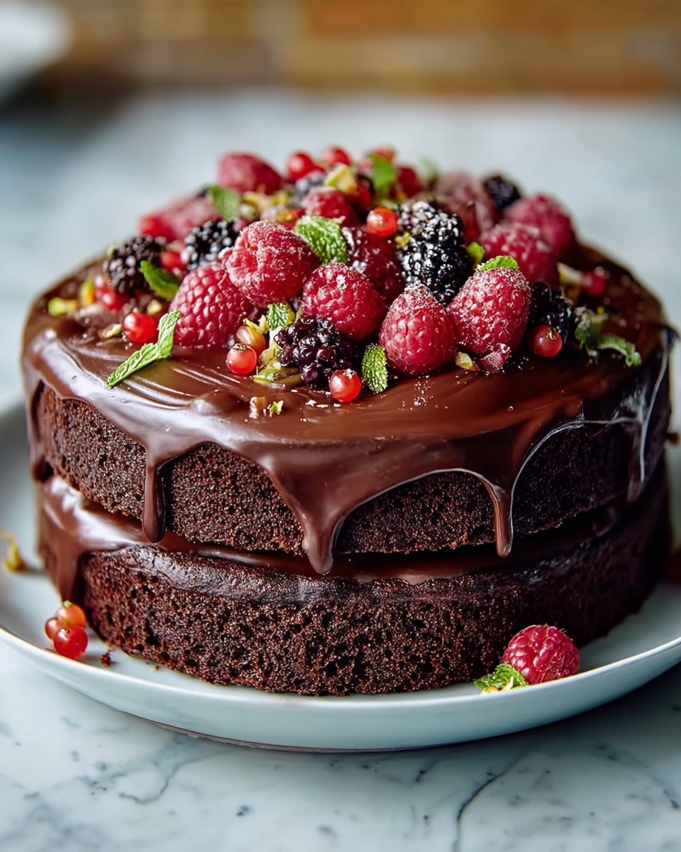Berry Chocolate Cake Recipe - Recipe Image