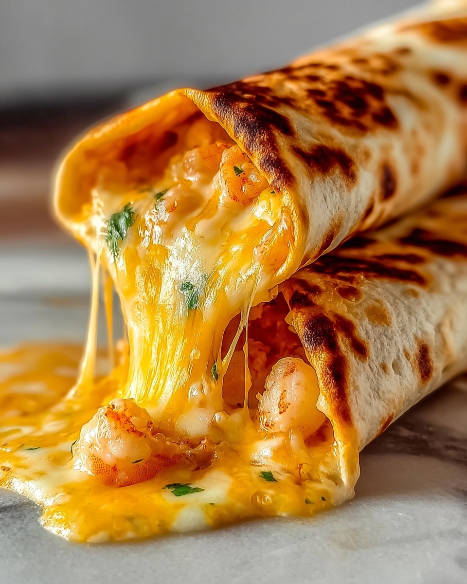 Loaded Shrimp Nacho Bomb Wraps with Cheese Recipe - Recipe Image