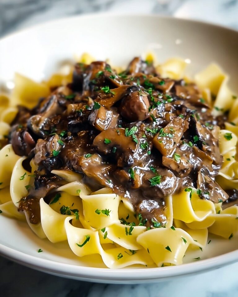 Rustic Beef Stroganoff with Egg Noodles Recipe