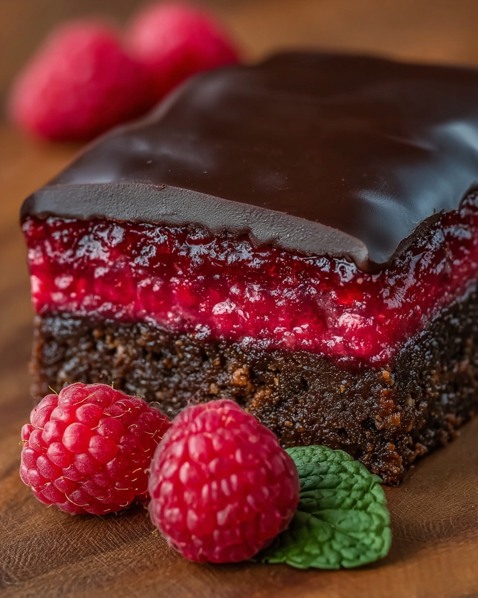 Raspberry Chocolate Poke Cake Recipe - Recipe Image