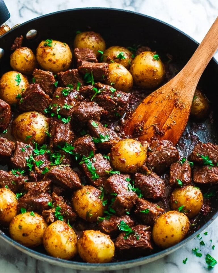Garlic Butter Steak Bites and Potatoes Recipe