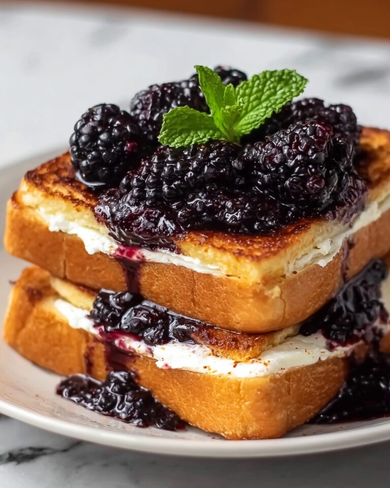 Cream Cheese Stuffed French Toast with Blackberry Recipe
