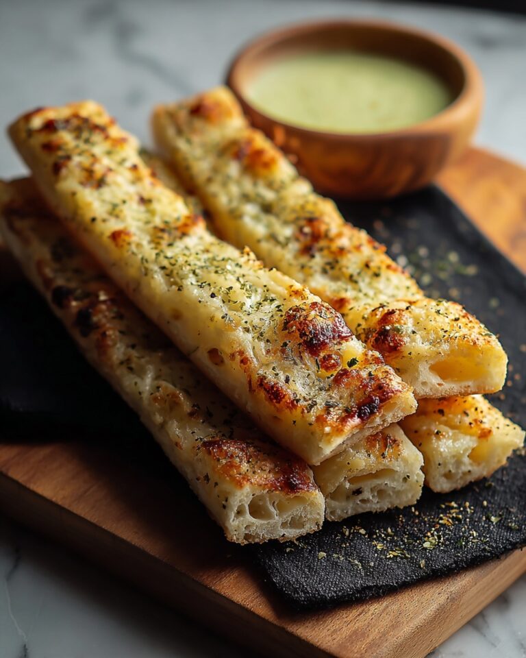Golden Sourdough Cheesy Breadsticks Recipe