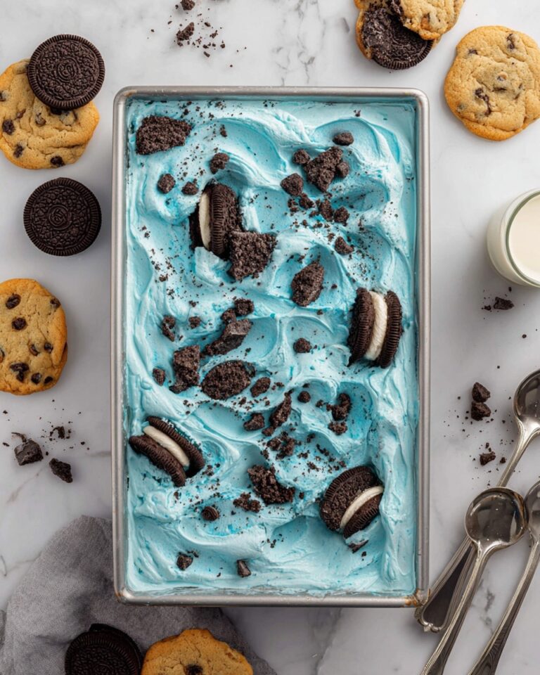 No Churn Cookie Monster Ice Cream Recipe