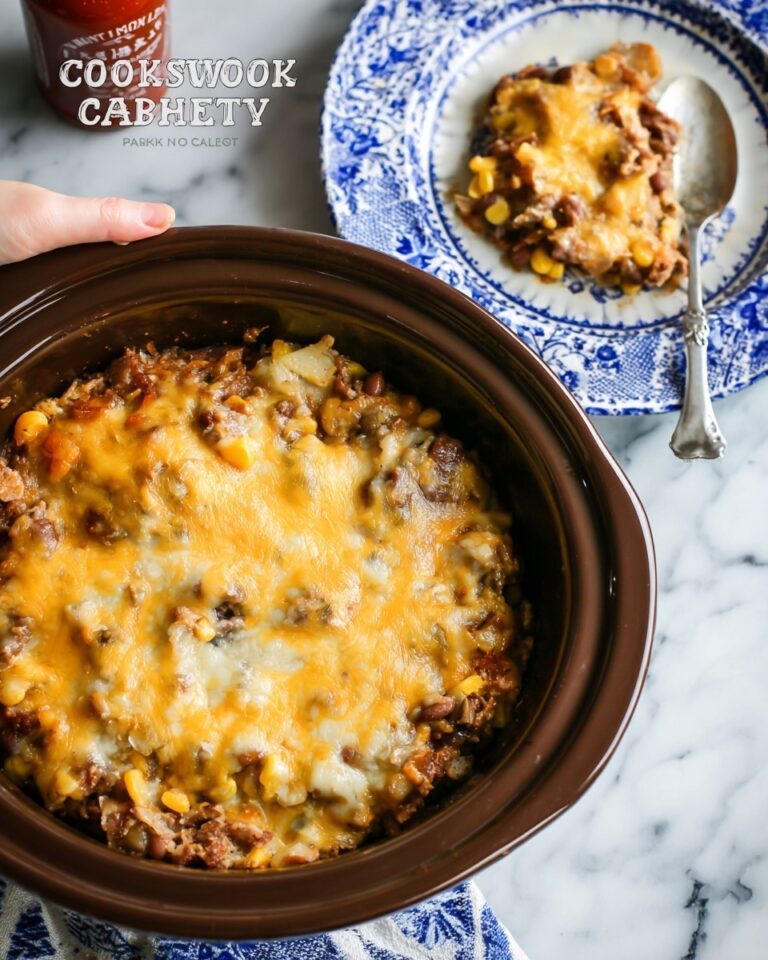 Cheesy Crockpot Cowboy Casserole Recipe