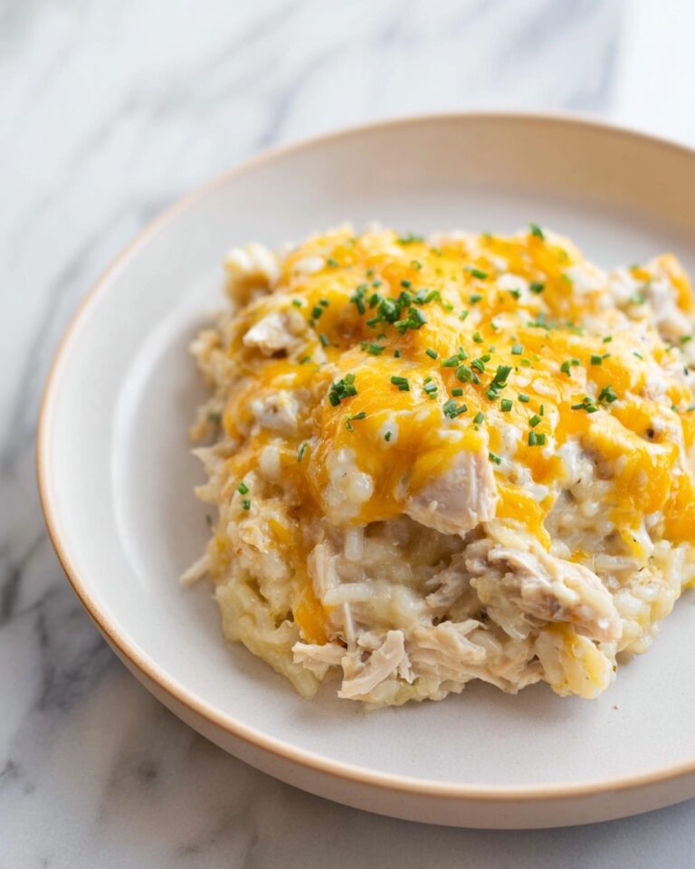 Cheesy Chicken & Yellow Rice Casserole Recipe