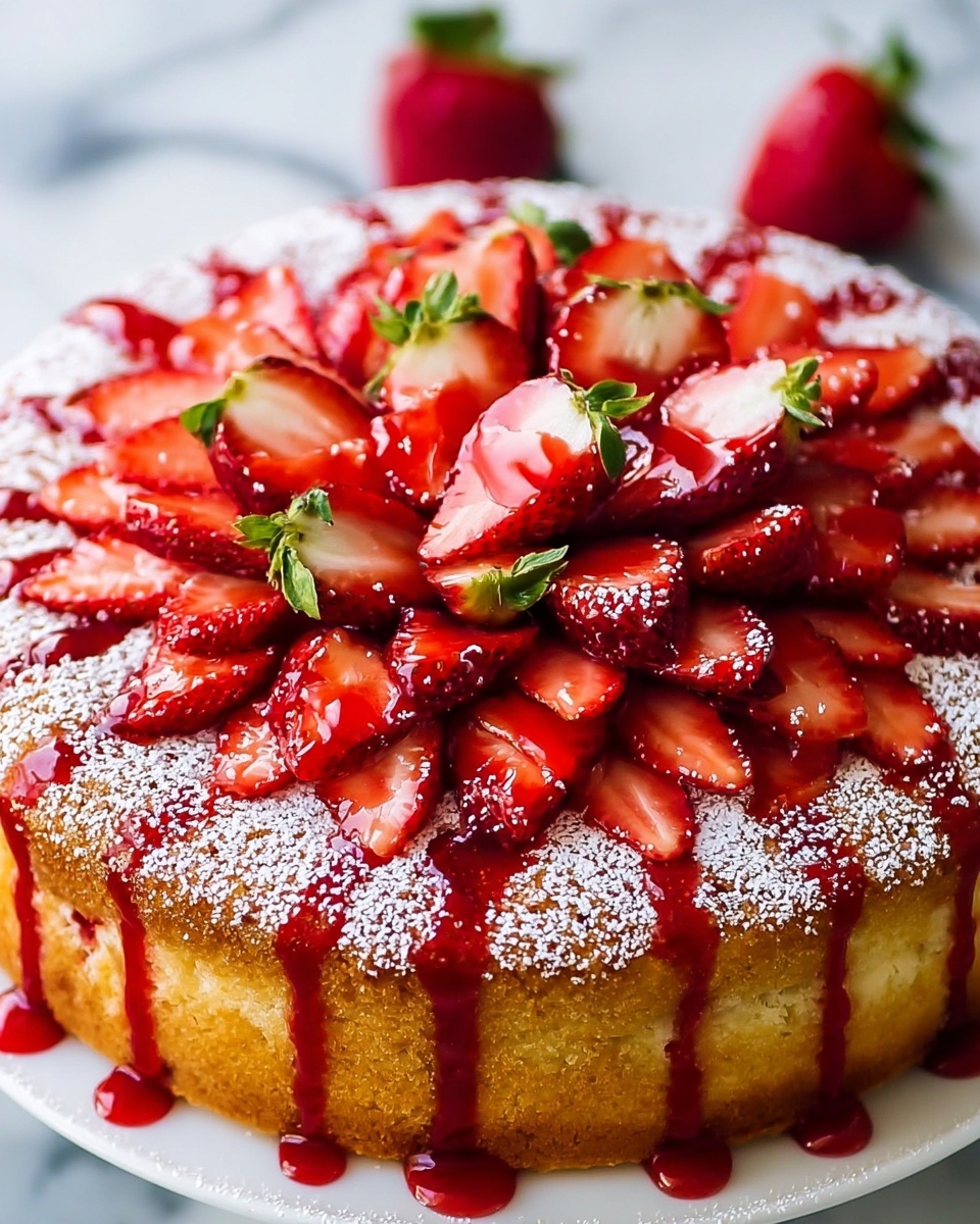 Simple Homemade Strawberry Cake Recipe - Recipe Image