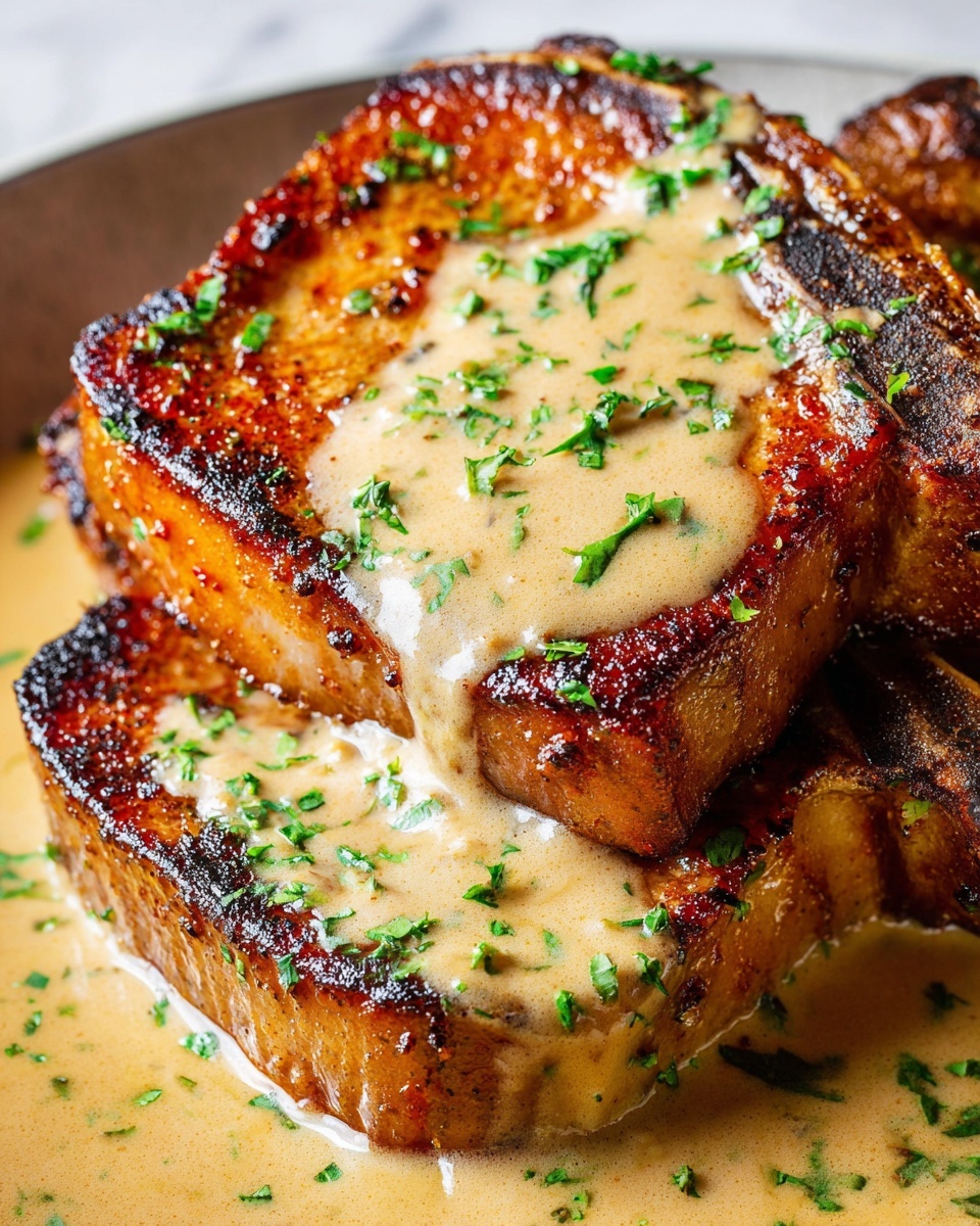 Easy Smothered Pork Chops and Gravy Recipe - Recipe Image